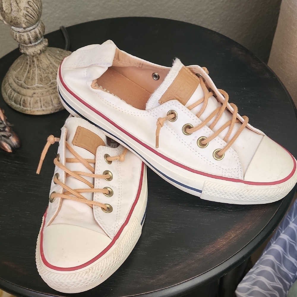 Converse White Canvas Athletic Shoes